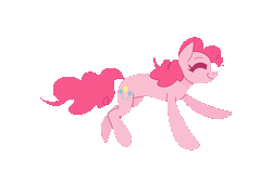 Size: 1200x810 | Tagged: safe, artist:breakcqrpse, derpibooru import, pinkie pie, earth pony, animated, closed mouth, eyes closed, female, gif, happy, image, pink coat, pink mane, running, simple background, smiling, solo, transparent background