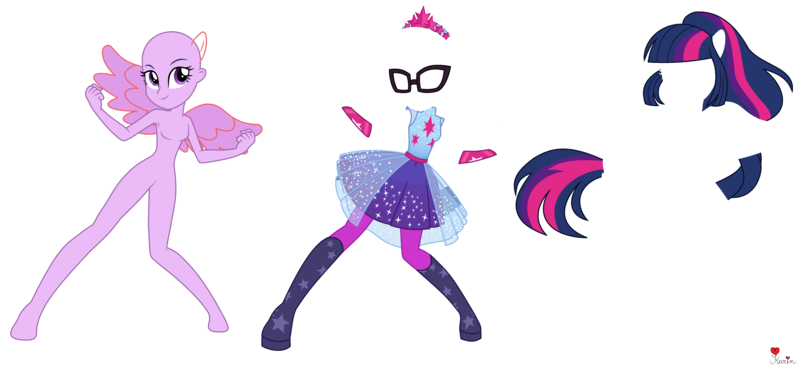 Size: 5792x2656 | Tagged: safe, artist:machakar52, derpibooru import, sci-twi, twilight sparkle, human, equestria girls, equestria girls series, forgotten friendship, base, boots, clothes, glasses, high heel boots, high heels, image, jewelry, looking at you, pegasus wings, png, ponied up, scitwilicorn, shoes, simple background, super ponied up, tiara, white background, wings, wristband