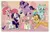 Size: 2048x1365 | Tagged: safe, artist:cupldcry, angel bunny, applejack, fluttershy, pinkie pie, rainbow dash, rarity, twilight sparkle, alicorn, earth pony, pegasus, pony, rabbit, unicorn, alternate design, animal, blaze (coat marking), bow, clothes, coat markings, colored hooves, colored wings, cowboy hat, cute, ear piercing, earring, female, flying, food, glasses, hair accessory, hair bow, hat, image, jewelry, jpeg, leaves in hair, leonine tail, looking at you, mane six, mare, necklace, open mouth, pearl necklace, piercing, pigtails, ponytail, redesign, smiling, sprinkles, star (coat marking), straw in mouth, twitterina design, unshorn fetlocks, wall of tags, wings