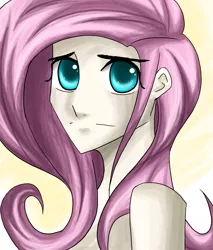 Size: 2550x3000 | Tagged: safe, artist:tao-mell, derpibooru import, fluttershy, human, bust, female, humanized, image, jpeg, solo