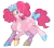 Size: 833x725 | Tagged: safe, artist:dogstoof, edit, pinkie pie, earth pony, pony, alternate design, alternate hairstyle, blue eyes, bow, bracelet, chest fluff, coat markings, colored eyelashes, colored hooves, female, hair accessory, hair bow, hairclip, heart eyes, image, jewelry, mare, mottled coat, multicolored hooves, open mouth, png, simple background, smiling, solo, transparent background, twitterina design, wingding eyes