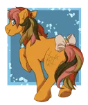 Size: 1314x1546 | Tagged: safe, artist:cinnamonsparx, derpibooru import, tic tac toe (g1), pony, bow, g1, image, png, solo, tail, tail bow