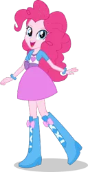 Size: 266x518 | Tagged: safe, artist:gouhlsrule, derpibooru import, pinkie pie, equestria girls, boots, clothes, high heel boots, image, jacket, png, shirt, shoes, simple background, skirt, solo, transparent background