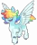 Size: 3549x4340 | Tagged: safe, artist:jell-ofish101, part of a set, rainbow dash, pegasus, pony, alternate design, alternate hairstyle, bangs, coat markings, colored hooves, feathered fetlocks, female, flying, freckles, hair over eyes, image, mare, missing cutie mark, open mouth, png, redesign, simple background, smiling, solo, transparent background, twitterina design