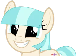 Size: 1815x1343 | Tagged: safe, artist:katnekobase, artist:twilyisbestpone, derpibooru import, coco pommel, earth pony, pony, base used, cocobetes, cute, excited, female, grin, happy, image, mare, missing accessory, png, simple background, smiling, solo, transparent background