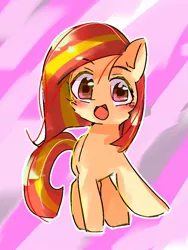 Size: 768x1024 | Tagged: safe, artist:pnpn_721, derpibooru import, oc, oc:poniko, unofficial characters only, earth pony, pony, abstract background, female, image, jpeg, mare, open mouth, solo