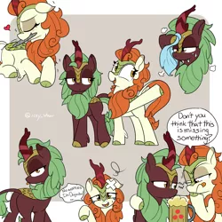 Size: 3000x3000 | Tagged: safe, artist:icey, derpibooru import, autumn blaze, cinder glow, summer flare, kirin, alcohol, beer, image, meme, nail file, png, sweating towel guy, towel