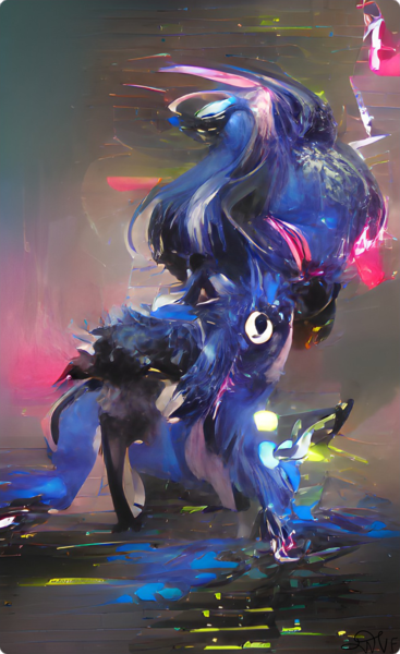 Size: 958x1566 | Tagged: safe, artist:wisdomvision f., derpibooru import, princess luna, abstract, image, moon, on the moon, png