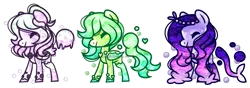 Size: 955x336 | Tagged: safe, artist:eiine, derpibooru import, oc, bat pony, original species, pegasus, pony, aqua equos, closed species, image, png, simple background, transparent background