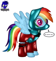 Size: 3840x4154 | Tagged: safe, artist:damlanil, derpibooru import, rainbow dash, pegasus, pony, boots, cloak, clothes, comic, female, happy, hood, image, latex, latex boots, mare, mask, png, rainbow rogue, rubber, shiny, shoes, show accurate, simple background, solo, speech bubble, spread wings, standing, text, transparent background, vector, wings