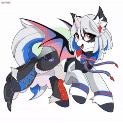 Size: 1024x1024 | Tagged: safe, artist:butterbiit, derpibooru import, oc, unofficial characters only, alicorn, bat pony, bat pony alicorn, pony, bat pony oc, bat wings, horn, image, jpeg, solo, wings