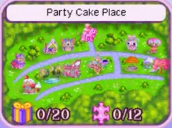 Size: 388x289 | Tagged: safe, derpibooru import, pinkie pie (g3), earth pony, pony, g3, female, game, house, image, jpeg, lake, map, mare, party cake place, pinkie pie's house, pinkie pie's party, ponyville, present, puzzle, puzzle piece, rainbow dash's house, sweet shoppe, teapot palace, text, tree, treehouse, water, well