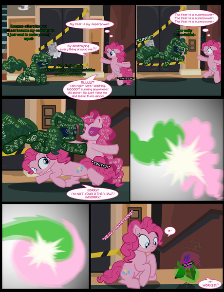 Size: 1042x1358 | Tagged: safe, artist:dendoctor, derpibooru import, pinkie pie, earth pony, pony, comic:clone.., alternate universe, bipedal, clone, comic, female, flower, homunculus, image, jpeg, pinkie clone