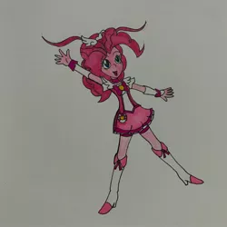 Size: 3024x3024 | Tagged: safe, artist:omegaridersangou, derpibooru import, pinkie pie, equestria girls, clothes, clothes swap, cosplay, costume, cure happy, glitter force, glitter lucky, image, jpeg, precure, pretty cure, smile precure, solo