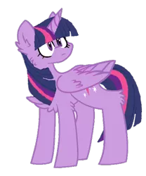 Size: 456x547 | Tagged: safe, artist:alari1234-bases, artist:decokelow, derpibooru import, twilight sparkle, twilight sparkle (alicorn), alicorn, pony, base used, chest fluff, ear fluff, female, full body, hoof fluff, image, mare, png, requested art, simple background, standing, transparent background, worried