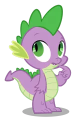 Size: 1961x3059 | Tagged: safe, artist:otfor2, derpibooru import, spike, dragon, it's about time, season 2, fangs, high res, image, male, png, shadow, simple background, solo, thinking, transparent background, vector