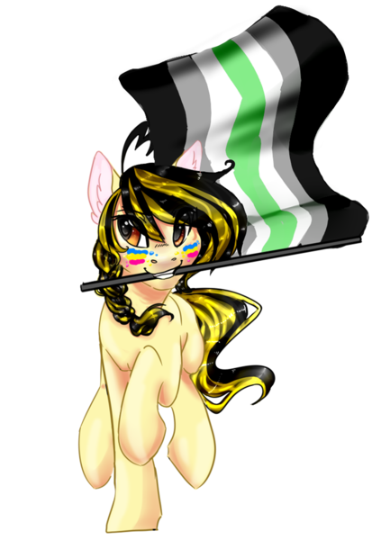 Size: 1054x1496 | Tagged: safe, artist:lightningchaserarts, derpibooru import, oc, oc:lightning chaser, earth pony, agender, asexual, digital art, galloping, image, intersex, panromantic, pansexual, png, pride, pride flag