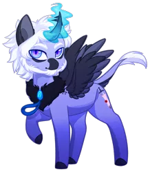 Size: 2378x2728 | Tagged: safe, artist:purplegrim40, derpibooru import, oc, unofficial characters only, alicorn, pony, alicorn oc, beard, colored hooves, curved horn, facial hair, horn, image, male, png, raised hoof, simple background, solo, stallion, transparent background, wings