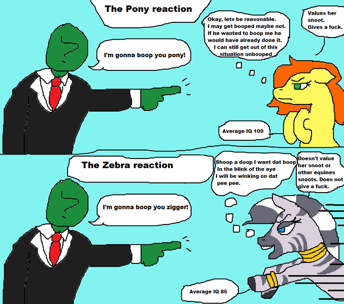 Size: 1128x1000 | Tagged: safe, derpibooru import, oc, oc:anon, pony, zebra, 4chan, boop, image, ms paint, png, reaction, speech bubble, text, thought bubble, zimbabwe