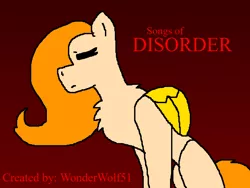 Size: 960x720 | Tagged: safe, artist:wonderwolf51, oc, oc:string nightingale, pegasus, series:songs of disorder, cover, cover art, covering, image, png, solo