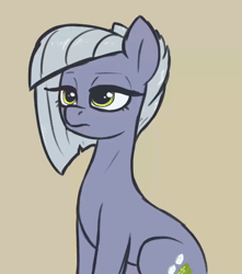 Size: 902x1022 | Tagged: safe, artist:t72b, derpibooru import, limestone pie, earth pony, human, pony, animated, blushing, boop, eyes closed, female, glare, hand, image, limetsun pie, looking at you, mare, meme, non-consensual booping, offscreen character, scrunchy face, sitting, skyrim, sound, the elder scrolls, tsundere, webm