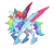 Size: 640x569 | Tagged: safe, artist:xenon, edit, part of a set, rainbow dash, pegasus, pony, alternate design, cheek feathers, coat markings, colored ears, colored hooves, colored wings, feathered ears, feathered fetlocks, female, image, mare, multicolored wings, pale belly, png, redesign, simple background, smiling, solo, spread wings, tail feathers, transparent background, twitterina design, two toned wings, unshorn fetlocks, white hooves, wings