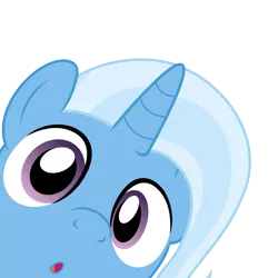 Size: 1569x1569 | Tagged: safe, artist:badumsquish, derpibooru import, trixie, pony, unicorn, :o, bust, confused, curious, derpibooru exclusive, female, hat, horn, image, looking at you, mare, offscreen character, open mouth, peeking, png, portrait, pov, simple background, solo, transparent background, vector