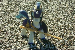 Size: 4608x3072 | Tagged: safe, artist:dingopatagonico, derpibooru import, shining armor, pony, guardians of harmony, image, irl, jpeg, photo, solo, spear, toy, weapon