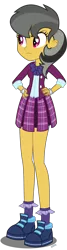 Size: 1049x3920 | Tagged: safe, artist:3d4d, derpibooru import, daring do, equestria girls, friendship games, clothes, crystal prep academy uniform, equestria girls-ified, female, hand on hip, image, png, school uniform, shoes, simple background, skirt, socks, solo, transparent background