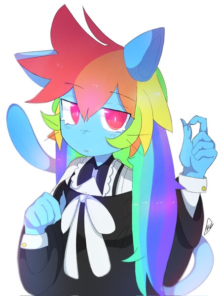 Size: 1536x2048 | Tagged: safe, artist:haichiroo, derpibooru import, rainbow dash, cat, equestria girls, cat ears, cat tail, catgirl, image, jpeg, tail, whiskers