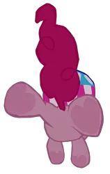 Size: 1280x2026 | Tagged: safe, artist:benpictures1, derpibooru import, pinkie pie, earth pony, pony, my little pony: the movie, balloonbutt, butt, cute, diapinkes, female, frog (hoof), helmet, image, inkscape, mare, plot, png, simple background, solo, transparent background, underhoof, vector