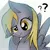 Size: 768x768 | Tagged: safe, artist:namaenonaipony, derpibooru import, derpy hooves, pegasus, pony, confused, cute, derpabetes, female, floppy ears, image, jpeg, mare, one ear down, question mark, simple background, solo, white background, wings