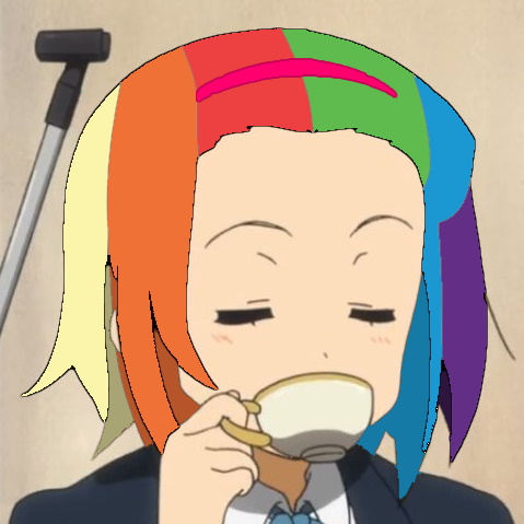 Size: 479x479 | Tagged: safe, derpibooru import, edit, edited screencap, screencap, rainbow dash, human, image, jpeg, k-on, solo, tainaka ritsu