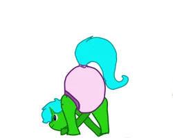 Size: 2000x1602 | Tagged: suggestive, artist:joeydr, derpibooru import, oc, oc:green byte, pony, unicorn, ass up, diaper, diaper fetish, fetish, image, male, png, simple background, stallion, transparent background
