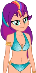 Size: 1024x2060 | Tagged: safe, artist:emeraldblast63, derpibooru import, sunny starscout, equestria girls, bikini, clothes, equestria girls-ified, female, g5, g5 to equestria girls, generation leap, image, o-ring swimsuit, png, simple background, solo, swimsuit, transparent background