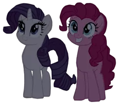 Size: 1280x1071 | Tagged: safe, artist:benpictures1, derpibooru import, pinkie pie, rarity, earth pony, pony, unicorn, my little pony: the movie, cute, diapinkes, duo, duo female, female, image, inkscape, mare, png, raribetes, simple background, transparent background, vector