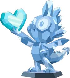 Size: 4512x4999 | Tagged: safe, artist:ponygamer2020, derpibooru import, spike, dragon, molt down, the crystalling, absurd resolution, crystal, crystal heart, image, male, png, simple background, solo, spike statue, statue, tacky, transparent background, update, updated, updated design, vector, winged spike, wings