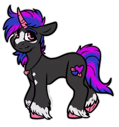 Size: 1202x1278 | Tagged: safe, artist:sexygoatgod, derpibooru import, oc, unofficial characters only, unicorn, adoptable, image, jewelry, locket, male, necklace, png, pride, solo, unshorn fetlocks