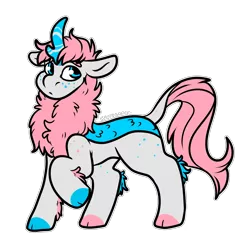 Size: 1442x1497 | Tagged: safe, artist:sexygoatgod, derpibooru import, oc, unofficial characters only, kirin, adoptable, fluffy, image, png, pride