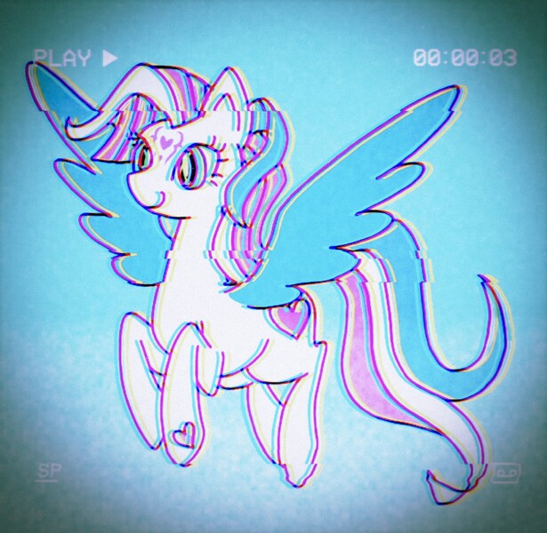 Size: 1200x1170 | Tagged: safe, artist:stacy_165cut, derpibooru import, heart bright, pegasus, pony, blue background, female, g3, image, jpeg, mare, simple background, solo, wings