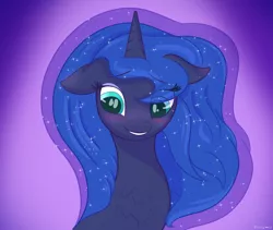 Size: 2000x1685 | Tagged: safe, artist:enonnnymous, derpibooru import, princess luna, alicorn, pony, blushing, chest fluff, floppy ears, image, looking down, png, smiling, solo