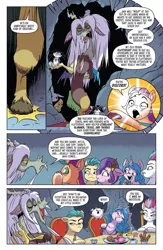 Size: 1079x1653 | Tagged: safe, derpibooru import, idw, discord, hitch trailblazer, izzy moonbow, pipp petals, reginald, sunny starscout, zipp storm, draconequus, dragon, earth pony, rabbit, raccoon, unicorn, spoiler:comic, spoiler:g5comic, spoiler:g5comic02, animal, fangirling, g5, image, implied starlight glimmer, implied thorax, implied trixie, jpeg, mane five (g5), old man discord, reference to a episode, reference to another episode