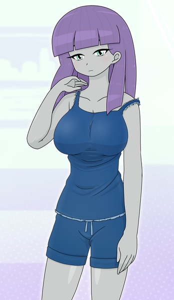 Size: 1289x2224 | Tagged: safe, artist:batipin, derpibooru import, maud pie, equestria girls, breasts, busty maud pie, image, looking at you, png