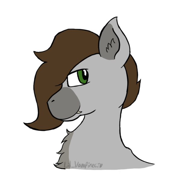 Size: 820x820 | Tagged: safe, artist:lil_vampirecj, derpibooru import, oc, oc:cj vampire, unofficial characters only, earth pony, pony, bust, clip studio paint, fangs, image, looking at you, png, portrait, simple background, smiling, smiling at you, solo, transparent background