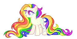 Size: 11319x5800 | Tagged: safe, artist:aurorakaufmann, derpibooru import, oc, oc:rebel pride, unofficial characters only, earth pony, pony, derpibooru exclusive, eyeshadow, female, grin, image, makeup, mare, markings, multicolored hair, png, pride month, rainbow hair, simple background, smiling, solo, transparent background