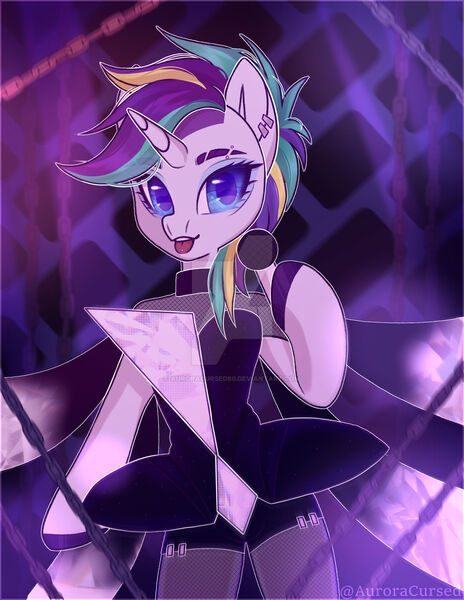 Size: 1920x2484 | Tagged: safe, artist:auroracursed, derpibooru import, rarity, alternate hairstyle, female, image, jpeg, punk, raripunk, solo