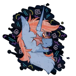 Size: 500x500 | Tagged: safe, artist:molars, derpibooru import, oc, oc:tenpin, pony, unicorn, '90s, bowling alley, chest fluff, doodle, image, one eye closed, pixelated, png, retro, simple background, smiling, solo, stars, sunglasses, wink