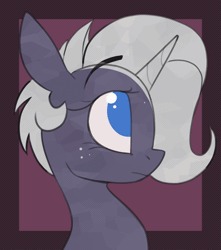 Size: 1156x1305 | Tagged: safe, artist:arume_lux, derpibooru import, oc, unofficial characters only, crystal pony, pony, unicorn, animated, blinking, facial markings, frame by frame, freckles, gif, image, looking at you, loop, solo