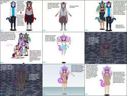 Size: 2409x1812 | Tagged: safe, artist:tvngames, derpibooru import, king sombra, princess cadance, princess flurry heart, queen chrysalis, shining armor, human, boots, cape, clothes, comic, crown, dress, gloves, horn, horned humanization, humanized, image, jacket, jewelry, kisekae, older, older flurry heart, pants, png, regalia, shirt, shoes, skirt, socks, tail, tailed humanization, tiara, winged humanization, wings