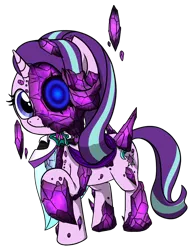 Size: 1516x1936 | Tagged: safe, artist:questionmarkdragon, derpibooru import, starlight glimmer, pony, unicorn, clothes, eyelashes, female, image, mare, png, prosthetic eye, prosthetics, raised hoof, simple background, solo, story included, transparent background